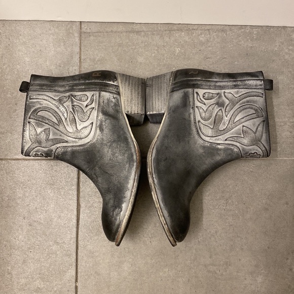 Roan by BED Stu Elisa Cowboy Booties Black White BFS Size 7.5 - Picture 5 of 12